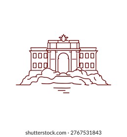 Trevi Fountain landmark icon
Vector landmark on a white background