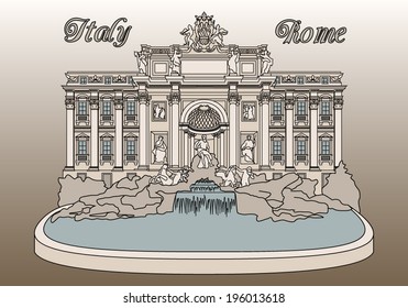 Trevi Fountain, Rome, Italy