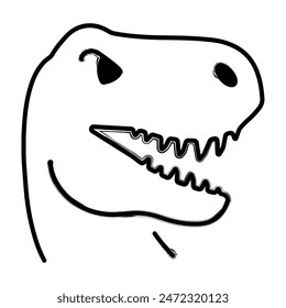 trex brush strokes on a white background. Vector illustration.