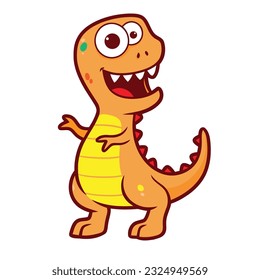 Trex Cartoon Illustration Character Dinosaurus