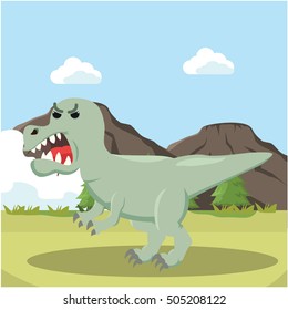 trex character vector illustration design