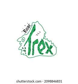 trex design and primitive living
slogan design.Vector design