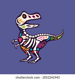 T-Rex Dia de muertos, day of the dead