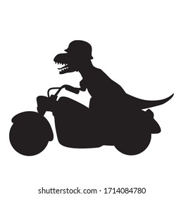 T-rex dinosaur biker silhouette image