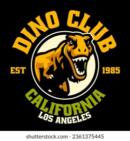 T-rex Dinosaur Mascot Logo Illustration Emblem