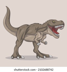 T-rex, dinosaur. print for T-shirts, textiles, wrapping paper, web. Vector Illustration