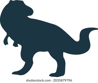 Trex Dinosaur Silhouette Vector Art