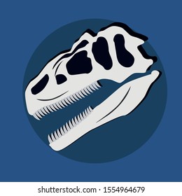 T-rex dinosaur skull vector illustration