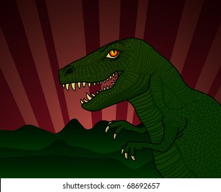 T-Rex Dinosaur. Vector illustration.