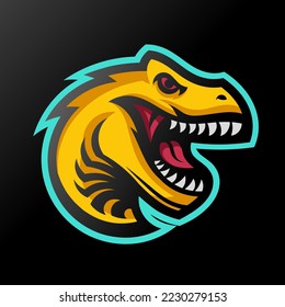 t-rex e-sport logo design. vector design and illustration. for esport logo, tshirt design and others