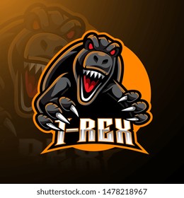 T-rex esport mascot logo design