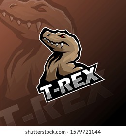 T-rex esport mascot logo design