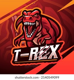 T-rex esport mascot logo design