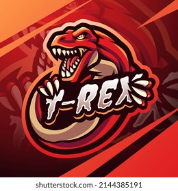 T-rex esport mascot logo design