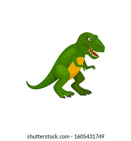 Trex Green Dinosaur Isolated Cartoon Tyrannosaurus Stock Vector 