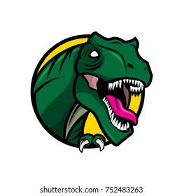 T-Rex Head Logo Vector Illustration