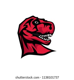 t-rex head mascot logo