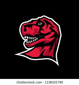 t-rex head mascot logo