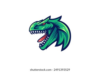 Trex illustration logo mascot image 