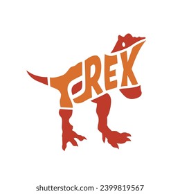 T-rex letter icon logo vector design. Suitable for T-shirt design, merchandise, etc svg