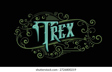 TREX lettering custom style design