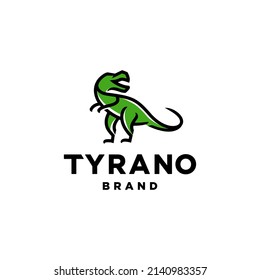 t-rex line logo. tyrannosaurus dinosaur animal line logo icon vector design illustration 