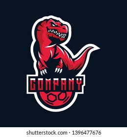 t-rex logo design sport vector emblem