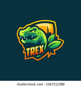 Trex Logo Design Vector Illustration Template