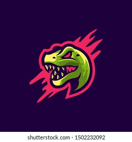 t-rex logo design vector illustration