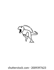 T-rex Logo Is A Logo Illustration Of Tyranosaurus Rex