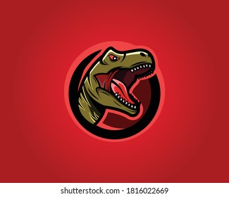 T-Rex logo illustrations, usable for game logo, kids company logo, animal logo