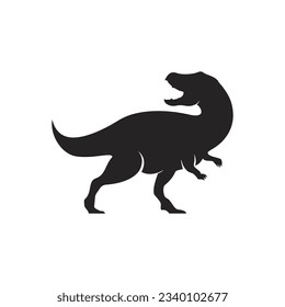 T-REX logo, jurassic period concept icon illustration design 