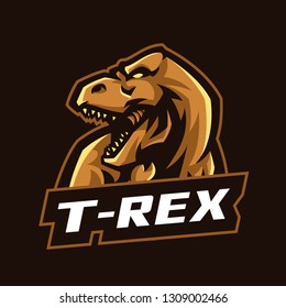 T-Rex - Mascot & E-sport Logo - All elements on this template are editable with vector software
