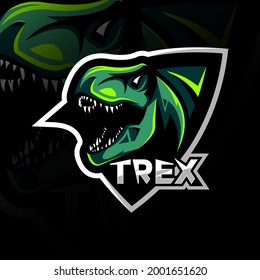 Trex Mascot Logo Esport Design