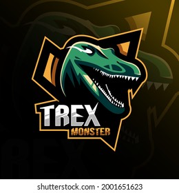 Trex Mascot Logo Esport Design