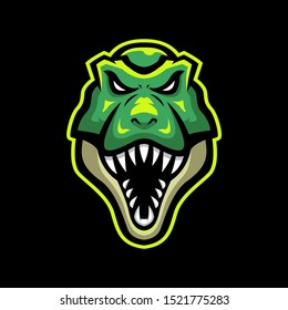 Trex Mascot Logo For Team, Sport, Esport, Gaming, Etc.