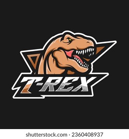 Trex Mascot Sport Logo Vector Template