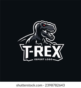 T-Rex Maskottchen und Symbol Logo Design Inspiration Vorlage, wütend Monster.