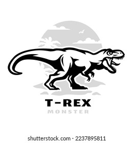 T-rex monster logo. Dinosaur Tyrannosaur