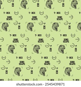 T-REX PATTERN POLIGON AND TEXT 