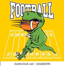 Juego T-rex con fútbol americano