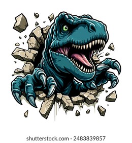 T-rex roar out Printable illustration