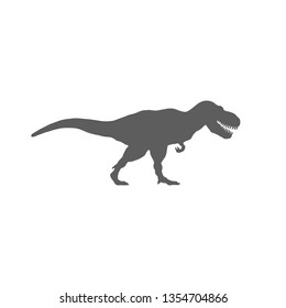 T-rex Silhouette isolated on white Background. Vector illustration