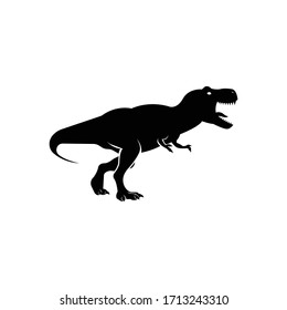 T-rex sillhouette. Logo icon vector illustration.