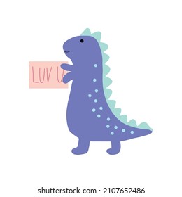 Trex st. valentines day greeting card luv u