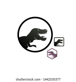 T-REX , te beast of dinosaur logotype