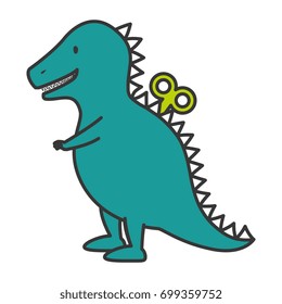 t-rex toy isolated icon