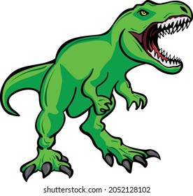 T-Rex Tyrannosaurus Rex Dinosaur color isolated vector illustration