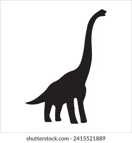 T-rex tyrannosaurus silhouette. Vector illustration growling screaming tyrannosaurus rex dinosaur silhouette isolated on white background. black dinosaur Standing dino logo icon, side view