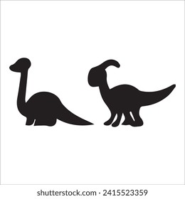 T-rex tyrannosaurus silhouette. Vector illustration growling screaming tyrannosaurus rex dinosaur silhouette isolated on white background. black dinosaur Standing dino logo icon, side view